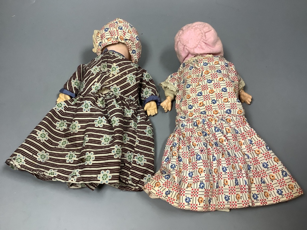 Two AM bisque dolls, mould 341 - one doll a.f.